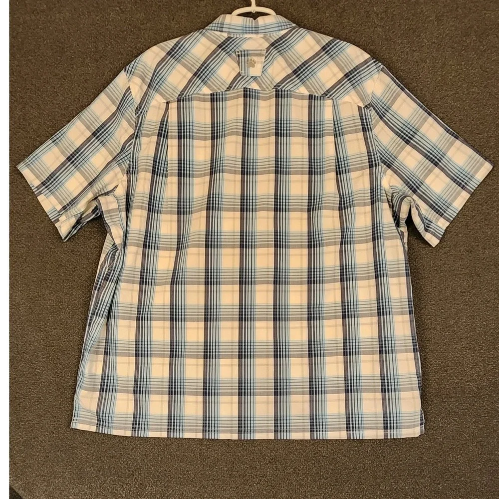 Alaskan Hardgear Mens 2XL Tall‎ Plaid Button Down Short Sleeve Shirt